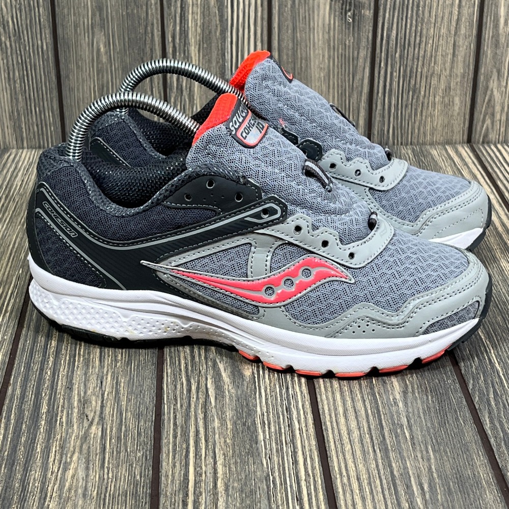 Saucony Grid Cohesion 10 Running Shoe Women 7.5 Gray Pink S15333-17 Sneakers